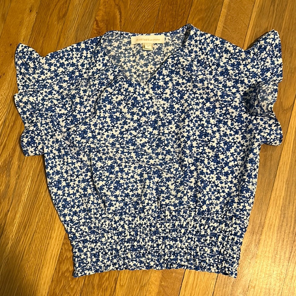 Blue Floral Women's Top